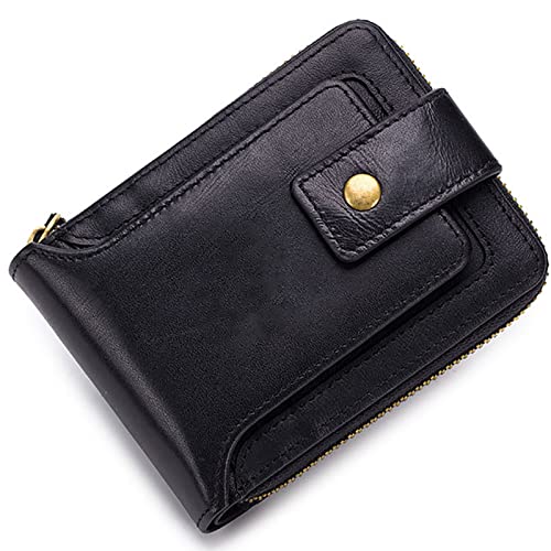 SDGBCXD Brieftasche, mit Blockierung, horizontale Führerschein-Mehrkarten-Reißverschluss-Geldbörse, verdickte Fotoalbum-Geldbörse(Black,Without Box) von SDGBCXD