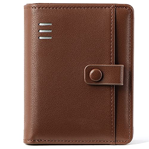 SDGBCXD Brieftasche, mit Blockierung, kurzer Kartenhalter integriertem Reißverschluss, modische Geldbörse, Münzbörse(Bruin) von SDGBCXD