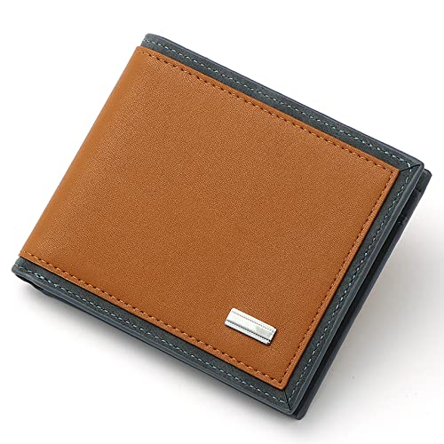 SDGBCXD Brieftasche, mit Blockierung, lässige zweifach gefaltete Kurze Herrenbrieftasche, horizontale kreative dünne Brieftasche(Unique Colour) von SDGBCXD