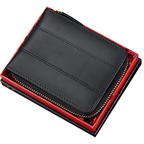 SDGBCXD Brieftasche, mit Blockierung, lässiger Wechsel des Führerscheins, multifunktionale Kartensteckplatz-Geldbörse(Black,with Box) von SDGBCXD