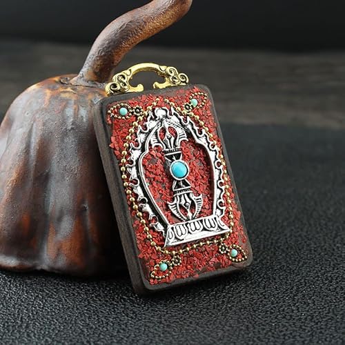 SDGBCXD Thangka Anhänger ， Mode Vintage alte Nepal Thangka Buddha Statue Gott Ebenholz Elefant Anhänger Halskette exotisch for Männer und Frauen Pullover Kette(Pendant Accessories) von SDGBCXD