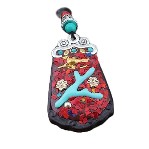 SDGBCXD Thangka Anhänger ， Vintage Nepal Langer buddhistischer Pingan Ebenholz Thangka Anhänger & Halskette Ethno Bohemian Boho Buddha Glücksschmuck for Frauen Männer(Style1) von SDGBCXD