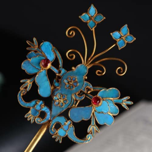 Vintage Haarstab,Haarstab,Retro Chinesisches Hanfu Haarstyling Accessoire Cloisonne Haarschmuck Haarnadel von SDGBCXD