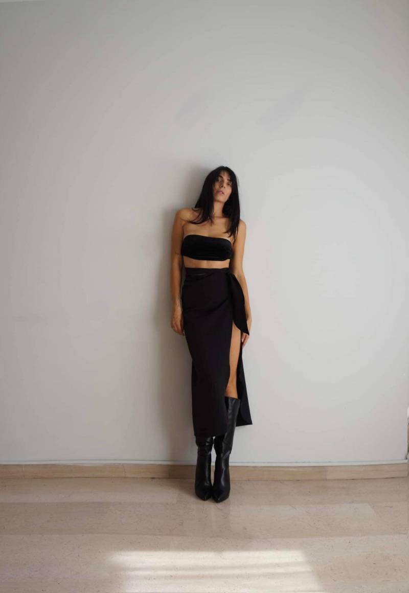 Bandeau Tube Top/stretch Samt Chenille Trägerloses Samtband Anpassen Des Lang Und Breit Wie Sie Möchten von SDGEastLondon