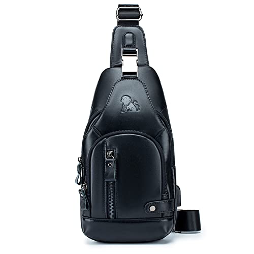 SDINAZ Erste Schicht Rindsleder Freizeit Geschäft Herren Schultertaschen Bewegung Crossbody Tasche von SDINAZ