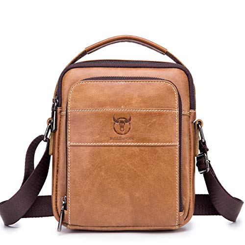 SDINAZ Umhängetasche Herren Echtleder herren handtaschen Echtes Ledertasche zum Wandern,Reisen von SDINAZ