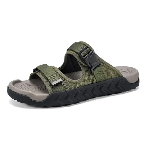 Herren Outdoor Sandalen Herren Sport Hausschuhe Outdoor rutschfeste dicke atmungsaktive Strandsandalen Sommer Freizeitschuhe große Größe Männer(Green,47) von SDIUAKBV