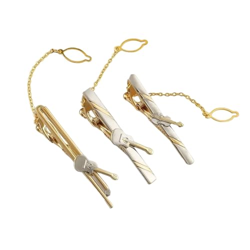 Krawattennadel 1Set 3Pcs Schmuck Instrument Verschluss Clip Krawatte Bar Verschluss Gitarre Männer Krawatte Schnalle Violine Kupfer Metall Krawatte clips von SDIUAKBV