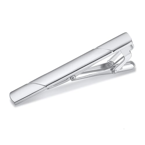 Krawattennadel 2 Stück klassische Herren-Krawattenklammern in Schwarz und Gold, Schmuckzubehör(Silver) von SDIUAKBV