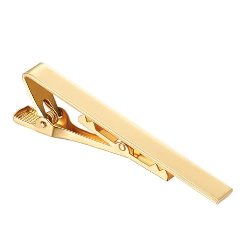 Krawattennadel 2 Stücke Krawattenklammern Krawattennadel for Männer Metall Ton Einfache Bar Verschluss Praktische Krawatte Zubehör Verschluss Krawattennadeln for Herren Kragen Clips(Gold,S) von SDIUAKBV