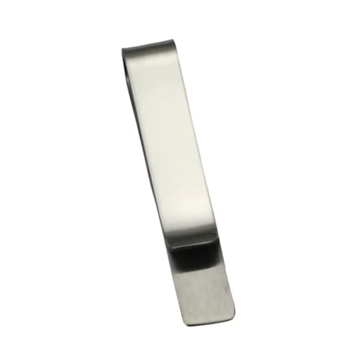 Krawattennadel 2 teile/los Männer Krawatte Pin Clips Edelstahl Krawatte Clips for Männer 48x8x0,8mm Hochzeit Krawatte clips Männer Krawatte Bar Schmuck(Rough Sliver) von SDIUAKBV