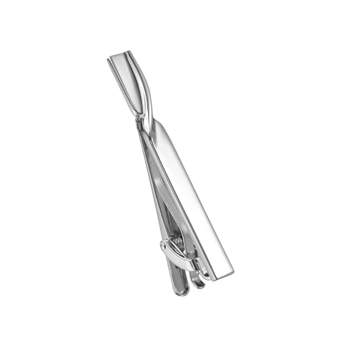 Krawattennadel 2Pcs Metall Krawatte Clip for Männer Hochzeit Krawatte Krawatte Verschluss Clip Gentleman Krawatten Bar Kupfer Krawatte Pin for männer Zubehör Schmuck(Sliver) von SDIUAKBV