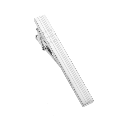 Krawattennadel Kupfermaterial Laser Line Krawattenklammer Herren Hochzeit Krawattenklammer Bekleidungszubehör(Sliver) von SDIUAKBV