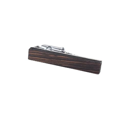 Krawattennadel Männer Vintage Holz Kupfer Metall Krawatte Bar Bräutigam Hochzeit Business Holz Krawatte Clips Pin(Black) von SDIUAKBV