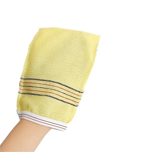 Peelinghandschuh Badetuch for Zuhause und Handschuhe, stark, for Erwachsene, 5 Stück – perfekt for Körperpeelings, Zubehör, Handtücher(Yellow) von SDIUAKBV