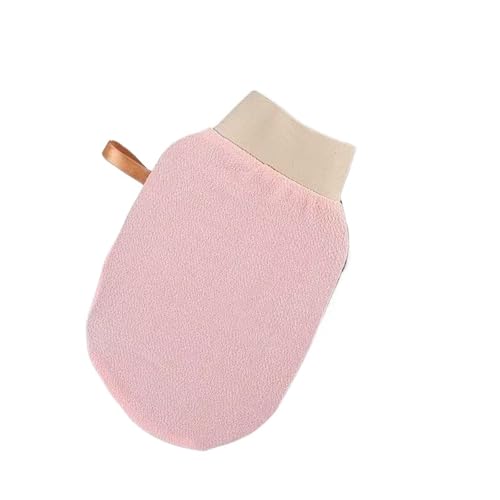 Peelinghandschuh Handschuhe 1 stück Bad for Peeling Spa Duschbürste Körperreinigung Mitt Rub Dead Skin Handtuch Schaummassage(Pink) von SDIUAKBV