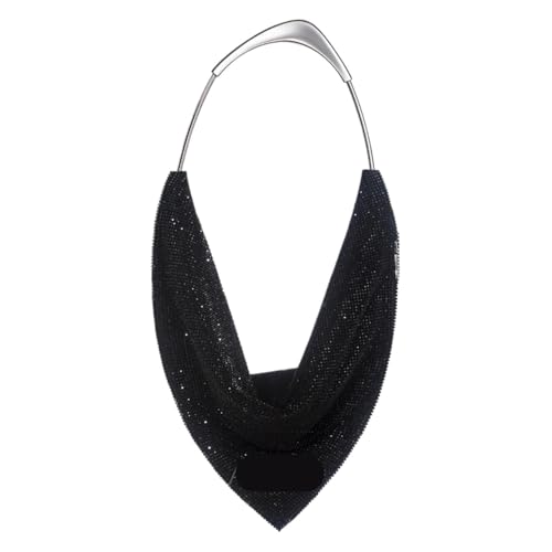 SDIUAKBV Strasssteine Tasche Abendtasche mit Metallgriff, handgefertigt, wunderschöne Clutch und Handtasche mit Strasssteinen, for Hochzeit, Party(Black) von SDIUAKBV