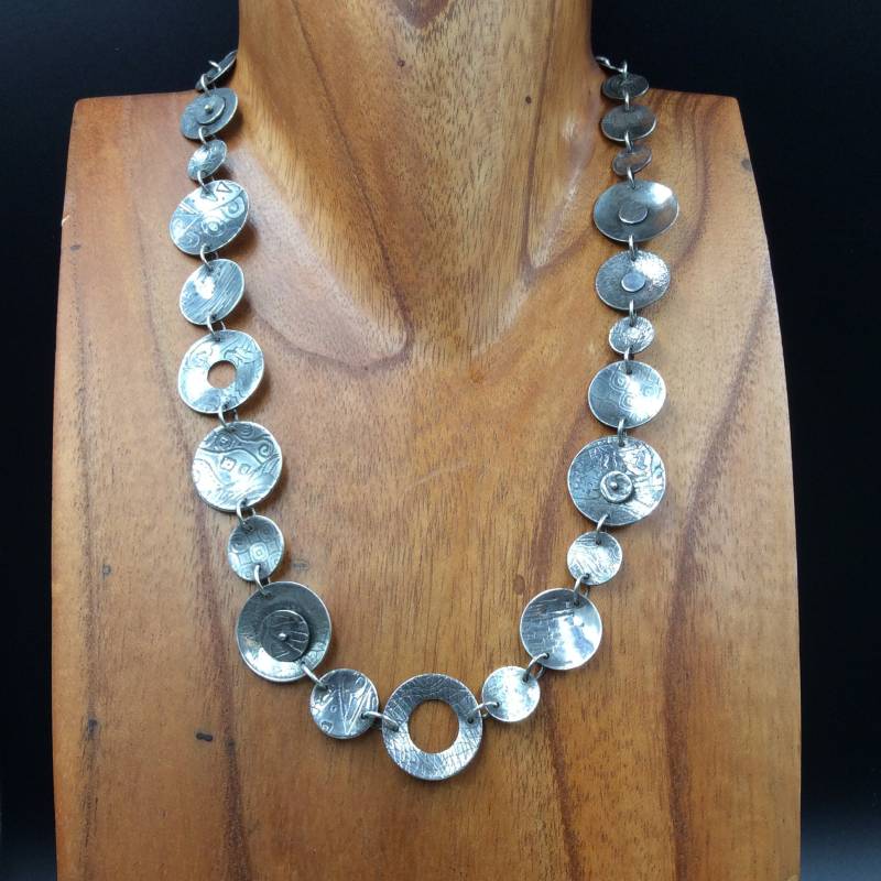 925 Silber Scheibe Halskette von SDLStudio