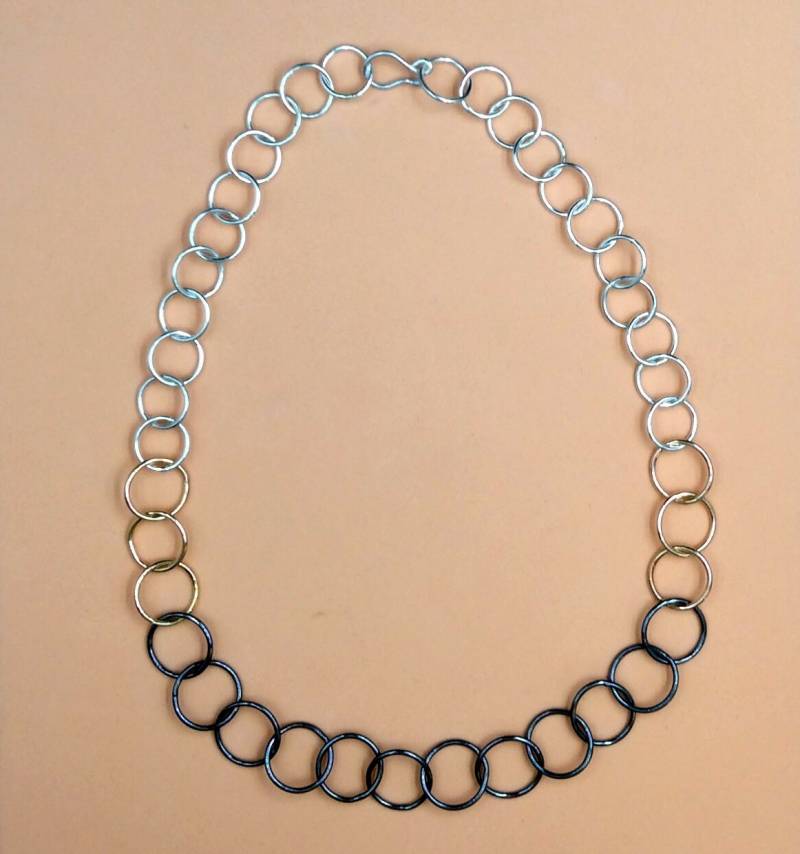 Silber Und Gold Ring Halskette Silber Und Gold Ring Halskette von SDLStudio