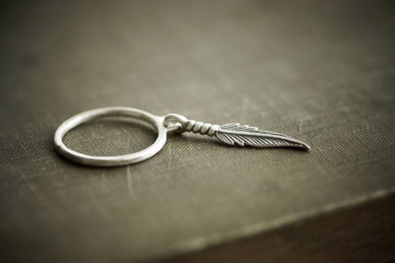 Baumelnder Federring - Sterling Silber von SDMarieJewelry