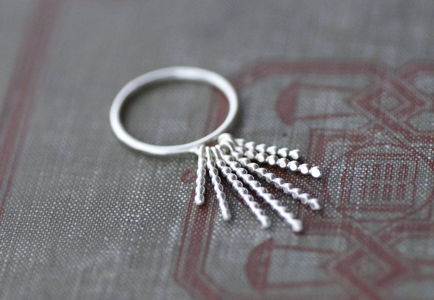 sterling Ring Mit Baumelnden Perlen Pins sterling Ring Mit Baumelnden Perlen Pins von SDMarieJewelry