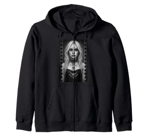 DarkAttitude Goth Girl Tattoo Skull Style Punk Emo Design Kapuzenjacke DarkAttitude Goth Girl Tattoo Skull Style Punk Emo Design Kapuzenjacke von SDT Gothic Clothes