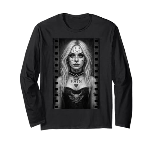 DarkAttitude Goth Girl Tattoo Skull Style Punk Emo Design Langarmshirt DarkAttitude Goth Girl Tattoo Skull Style Punk Emo Design Langarmshirt von SDT Gothic Clothes