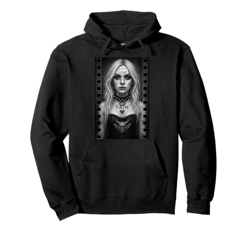 DarkAttitude Goth Girl Tattoo Skull Style Punk Emo Design Pullover Hoodie DarkAttitude Goth Girl Tattoo Skull Style Punk Emo Design Pullover Hoodie von SDT Gothic Clothes