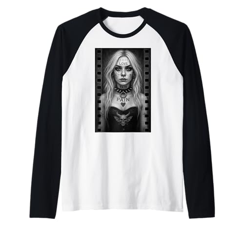 DarkAttitude Goth Girl Tattoo Skull Style Punk Emo Design Raglan DarkAttitude Goth Girl Tattoo Skull Style Punk Emo Design Raglan von SDT Gothic Clothes