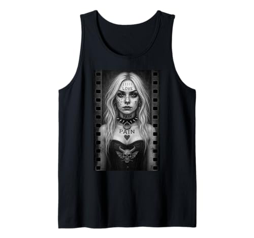 DarkAttitude Goth Girl Tattoo Skull Style Punk Emo Design Tank Top DarkAttitude Goth Girl Tattoo Skull Style Punk Emo Design Tank Top von SDT Gothic Clothes