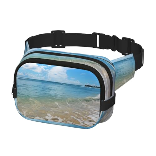 Bauchtasche für Herren und Damen, Crossbody-Bauchtasche für Meer und Strand, Gürteltasche mit verstellbarem Riemen, Hüfttasche, Schwarz, Einheitsgröße, Schwarz , Einheitsgröße von SDTYKHJ