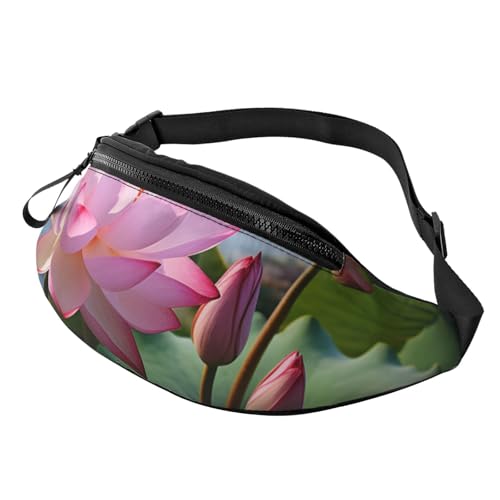 Bauchtasche für Herren und Damen, Crossbody-Gürteltasche, Blumen, Gürteltasche mit verstellbarem Riemen, Hüfttasche, Schwarz, Einheitsgröße, Schwarz , Einheitsgröße von SDTYKHJ