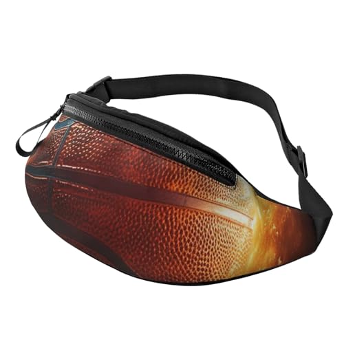 Bauchtasche für Herren und Damen, Crossbody-Hüfttasche, Ball-Basketball-Gürteltasche mit verstellbarem Riemen, Hüfttasche, Schwarz, Einheitsgröße, Schwarz , Einheitsgröße von SDTYKHJ