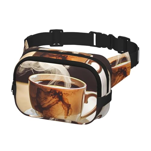 Bauchtasche für Herren und Damen, Crossbody-Hüfttasche, Hot Coffee, Gürteltasche mit verstellbarem Riemen, Hüfttasche, Schwarz, Einheitsgröße, Schwarz , Einheitsgröße Bauchtasche für Herren und Damen, Crossbody-Hüfttasche, Hot Coffee, Gürteltasche mit verstellbarem Riemen, Hüfttasche, Schwarz, Einheitsgröße, Schwarz , Einheitsgröße von SDTYKHJ