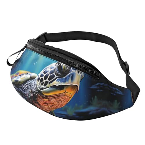 Bauchtasche für Herren und Damen, Crossbody-Hüfttasche, bemalt, Meeresschildkröte, Gürteltasche mit verstellbarem Riemen, Hüfttasche, Schwarz, Einheitsgröße, Schwarz , Einheitsgröße Bauchtasche für Herren und Damen, Crossbody-Hüfttasche, bemalt, Meeresschildkröte, Gürteltasche mit verstellbarem Riemen, Hüfttasche, Schwarz, Einheitsgröße, Schwarz , Einheitsgröße von SDTYKHJ