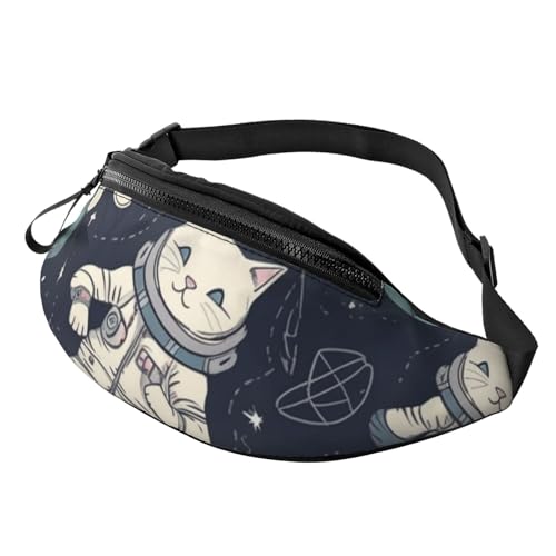 Bauchtasche für Herren und Damen, Crossbody-Hüfttasche, lustige Katze, Astronaut, Gürteltasche mit verstellbarem Gurt, Hüfttasche, Schwarz, Einheitsgröße, Schwarz , Einheitsgröße Bauchtasche für Herren und Damen, Crossbody-Hüfttasche, lustige Katze, Astronaut, Gürteltasche mit verstellbarem Gurt, Hüfttasche, Schwarz, Einheitsgröße, Schwarz , Einheitsgröße von SDTYKHJ