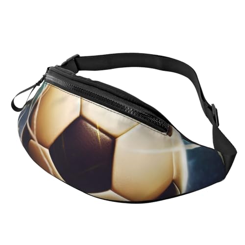 Bauchtasche für Herren und Damen, Umhängetasche, Fußball-Gürteltasche mit verstellbarem Riemen, Schwarz, Einheitsgröße, Schwarz , Einheitsgröße von SDTYKHJ