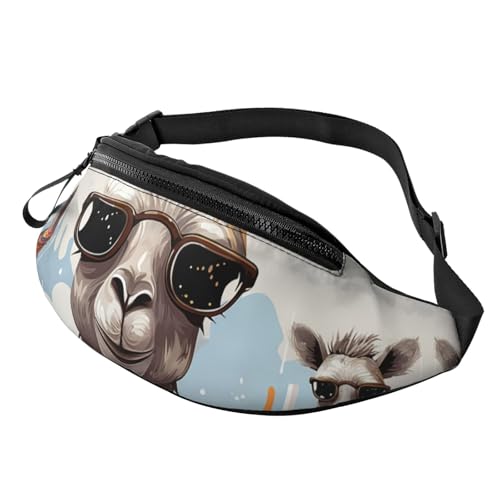 Bauchtasche für Herren und Damen, Umhängetasche, lustige Giraffe mit Sonnenbrille, Gürteltasche mit verstellbarem Riemen, Hüfttasche, Schwarz, Einheitsgröße, Schwarz , Einheitsgröße Bauchtasche für Herren und Damen, Umhängetasche, lustige Giraffe mit Sonnenbrille, Gürteltasche mit verstellbarem Riemen, Hüfttasche, Schwarz, Einheitsgröße, Schwarz , Einheitsgröße von SDTYKHJ