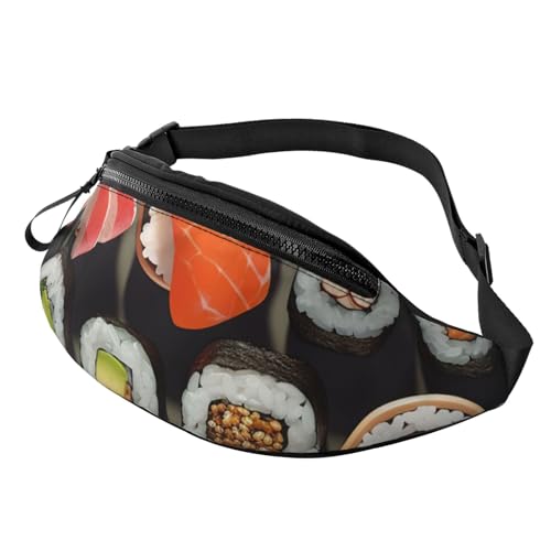 Bauchtasche für Männer und Frauen, Crossbody-Hüfttasche, viele Sushi-Lebensmittel, Gürteltasche mit verstellbarem Riemen, Hüfttasche, Schwarz, Einheitsgröße, Schwarz , Einheitsgröße Bauchtasche für Männer und Frauen, Crossbody-Hüfttasche, viele Sushi-Lebensmittel, Gürteltasche mit verstellbarem Riemen, Hüfttasche, Schwarz, Einheitsgröße, Schwarz , Einheitsgröße von SDTYKHJ