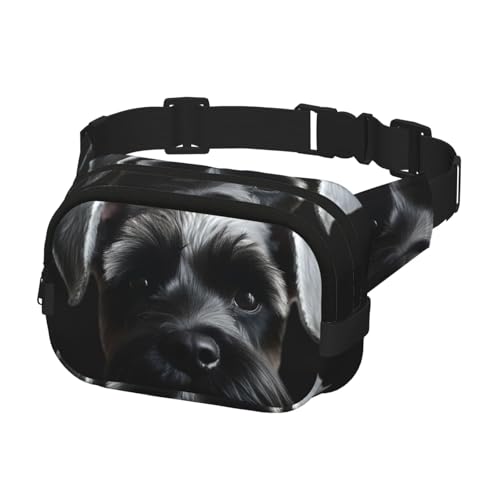 Gürteltasche für Herren und Damen, Crossbody-Gürteltasche, Schnauzer, mit verstellbarem Gurt, Schwarz, Einheitsgröße, Schwarz , Einheitsgröße Gürteltasche für Herren und Damen, Crossbody-Gürteltasche, Schnauzer, mit verstellbarem Gurt, Schwarz, Einheitsgröße, Schwarz , Einheitsgröße von SDTYKHJ