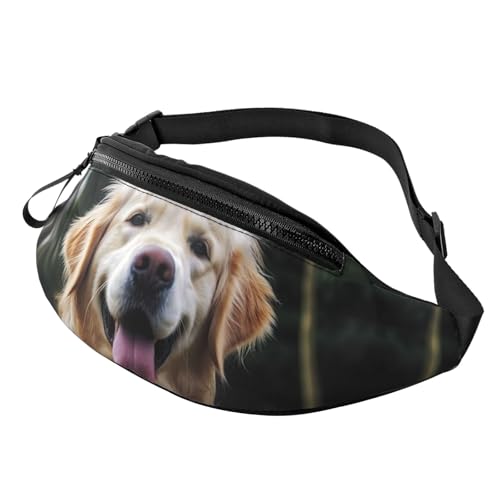Gürteltasche für Herren und Damen, Crossbody-Hüfttasche, lustig, Golden Retriever, Gürteltasche mit verstellbarem Riemen, Hüfttasche, Schwarz, Einheitsgröße, Schwarz , Einheitsgröße von SDTYKHJ