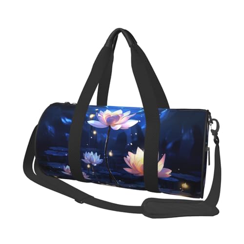 Reisetasche, leicht, klein, faltbar, Wochenendtasche, Übernachtungstasche, mit verstellbarem Schultergurt, Tragetasche, Nachtblumen, Krankenhaustasche für Damen und Herren Reisetasche, leicht, klein, faltbar, Wochenendtasche, Übernachtungstasche, mit verstellbarem Schultergurt, Tragetasche, Nachtblumen, Krankenhaustasche für Damen und Herren von SDTYKHJ