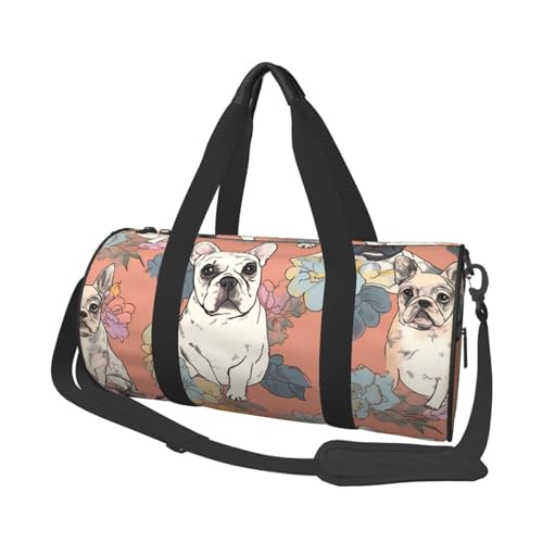 Reisetasche, leicht, klein, faltbar, Wochenendtasche, Übernachtungstasche, mit verstellbarem Schultergurt, Tragetasche, französische Bulldogge, Krankenhaustasche für Damen und Herren Reisetasche, leicht, klein, faltbar, Wochenendtasche, Übernachtungstasche, mit verstellbarem Schultergurt, Tragetasche, französische Bulldogge, Krankenhaustasche für Damen und Herren von SDTYKHJ