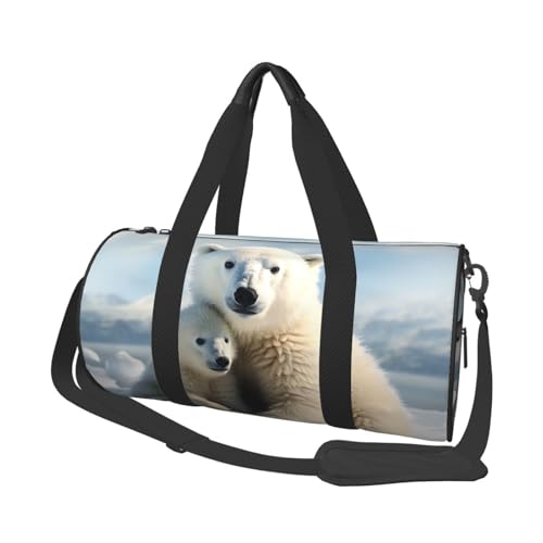 Reisetasche, leicht, klein, faltbar, Wochenendtasche, Übernachtungstasche, mit verstellbarem Schultergurt, Tragetasche, niedlicher Eisbär-Krankenhaus-Tasche für Damen und Herren Reisetasche, leicht, klein, faltbar, Wochenendtasche, Übernachtungstasche, mit verstellbarem Schultergurt, Tragetasche, niedlicher Eisbär-Krankenhaus-Tasche für Damen und Herren von SDTYKHJ
