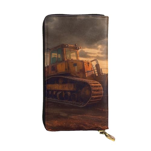 SDTYKHJ Damen Geldbörse Clutch Große Kapazität Lange Brieftasche Bulldozer Abend Leder Damen Karte Handy Halter Reise Geldbörse von SDTYKHJ
