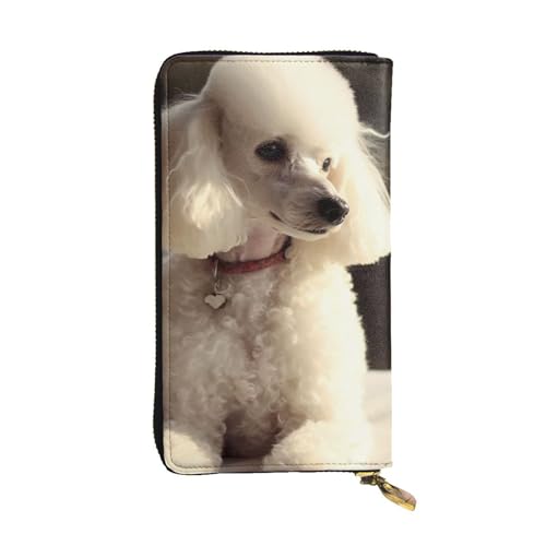 SDTYKHJ Damen Geldbörse Clutch Große Kapazität Lange Brieftasche Französischer Pudel Leder Damen Karte Handy Halter Reise Geldbörse von SDTYKHJ