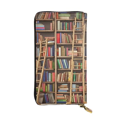 SDTYKHJ Damen Geldbörse Clutch Große Kapazität Lange Brieftasche Lustige Bücherregale Leder Damen Karte Handy Halter Reise Geldbörse von SDTYKHJ