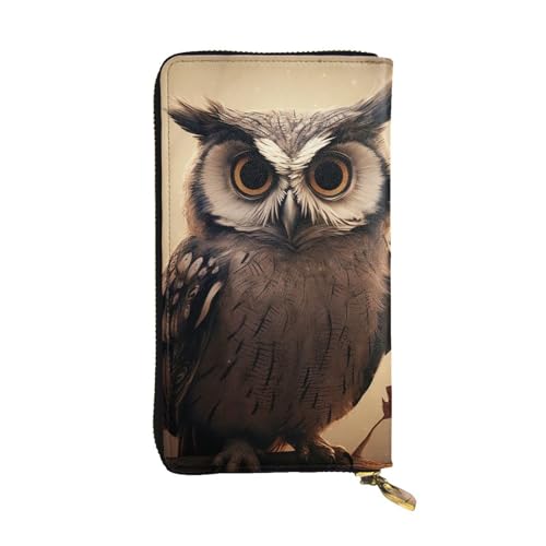 SDTYKHJ Damen Geldbörse Clutch Große Kapazität Lange Brieftasche Niedliche Eule Leder Damen Karte Handy Halter Reise Geldbörse von SDTYKHJ