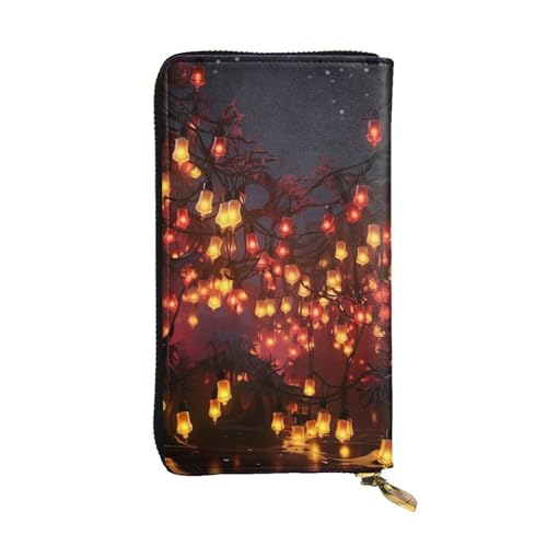 SDTYKHJ Damen Geldbörse Clutch Große Kapazität Lange Brieftasche Papier Laterne Leder Damen Karte Handy Halter Reise Geldbörse von SDTYKHJ