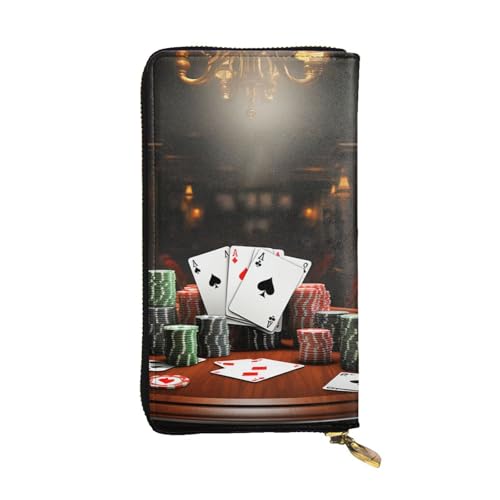 SDTYKHJ Damen Geldbörse Clutch Große Kapazität Lange Brieftasche Poker Turnier Leder Damen Karte Handy Halter Reise Geldbörse von SDTYKHJ